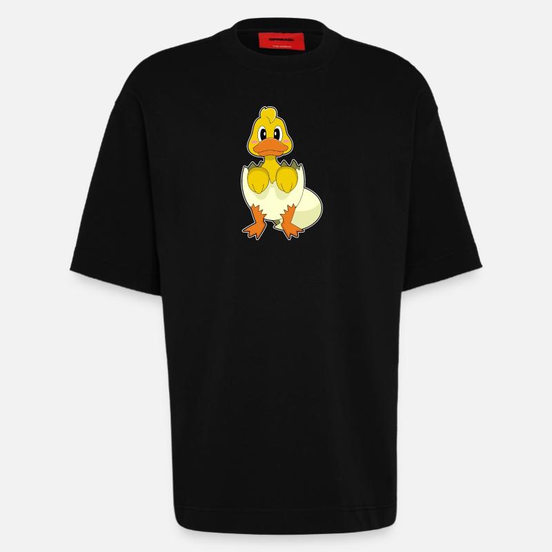 Duck Egg Eggshell - Heavyweight T-Shirt - made by SPREAD - SOLID BLACK