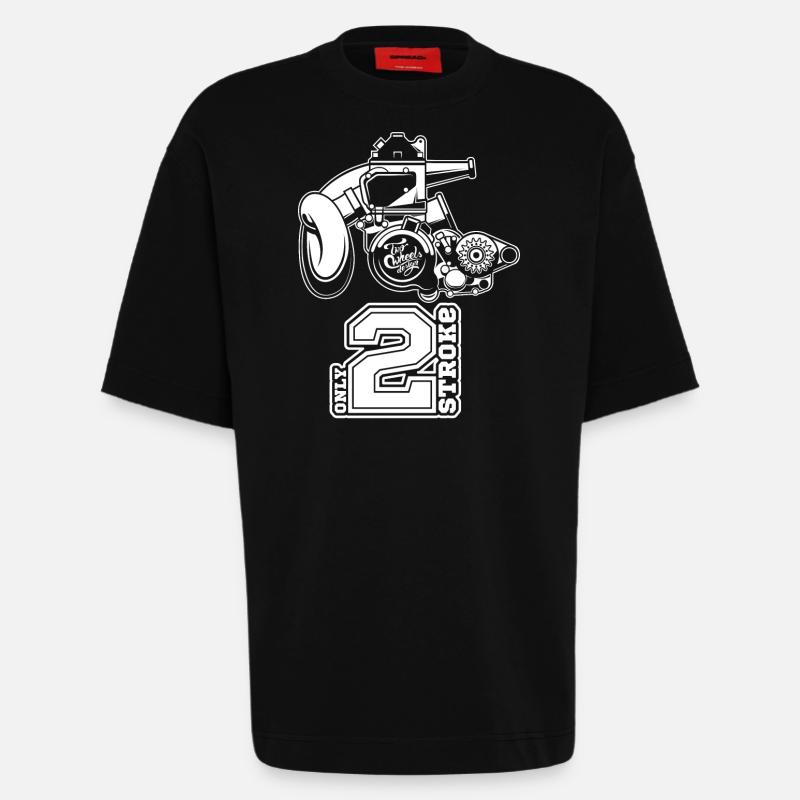 2T Engine - Heavyweight T-Shirt - made by SPREAD  - SOLID BLACK