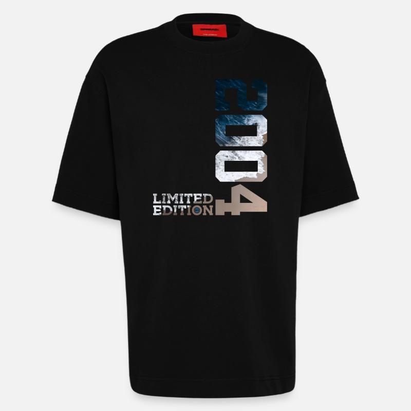22E ANNIVERSAIRE ÉDITION LIMITÉE 2004 - T-shirt bio épais oversize fabriqué en UE - SOLID BLACK