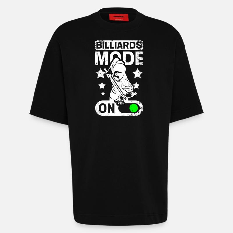 Mode billard activé - T-shirt bio épais oversize fabriqué en UE - SOLID BLACK