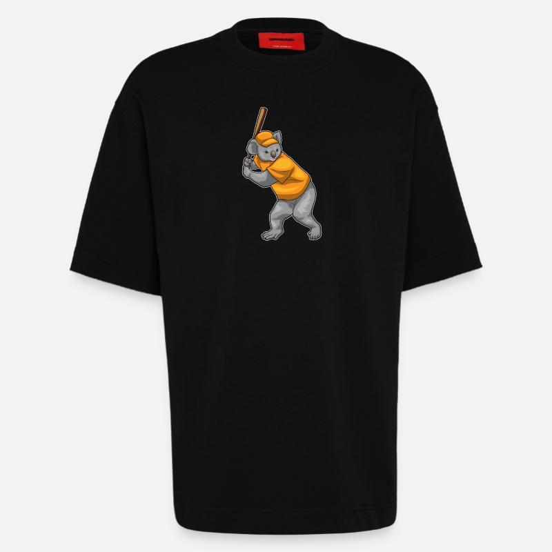 Koala Baseball Baseballschläger - Heavyweight T-Shirt - made by SPREAD  - SOLID BLACK