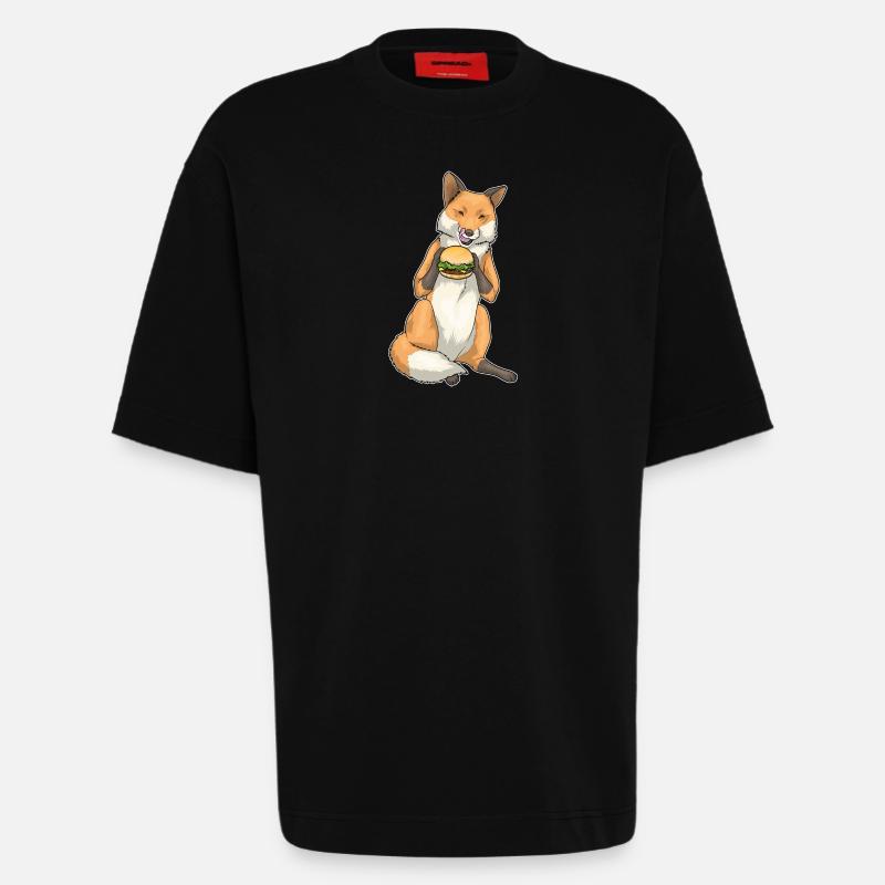 Fuchs Burger - Heavyweight T-Shirt - made by SPREAD - SOLID BLACK