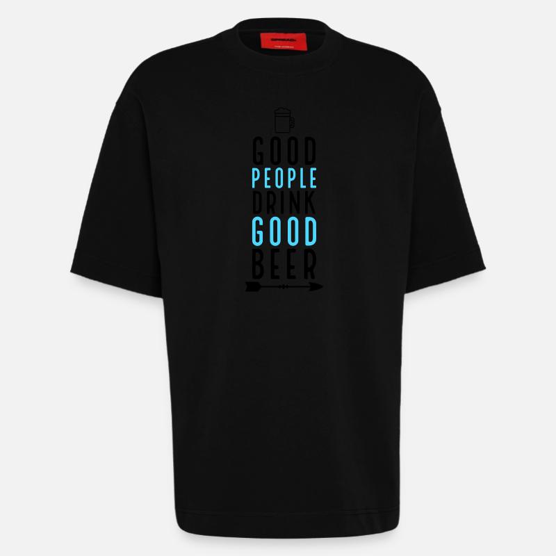 Bier - Heavyweight T-Shirt - made by SPREAD - SOLID BLACK