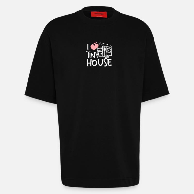 Constructeur de tiny house - T-shirt bio épais oversize fabriqué en UE - SOLID BLACK