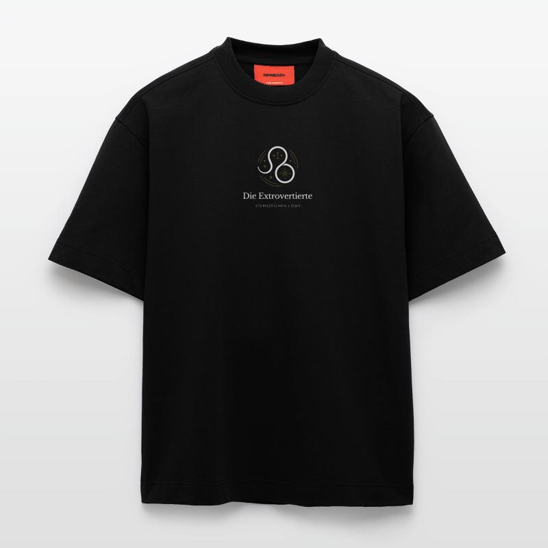 Leo Extrovert Logo Sternzeichen Heavyweight T-Shirt - made by SPREAD 