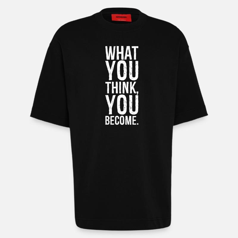 was du glaubst zu werden - Heavyweight T-Shirt - made by SPREAD  - SOLID BLACK