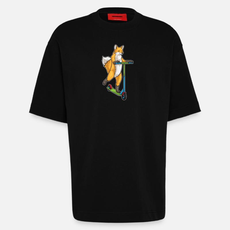 Trottinette Fuchs - T-shirt bio épais oversize fabriqué en UE - SOLID BLACK