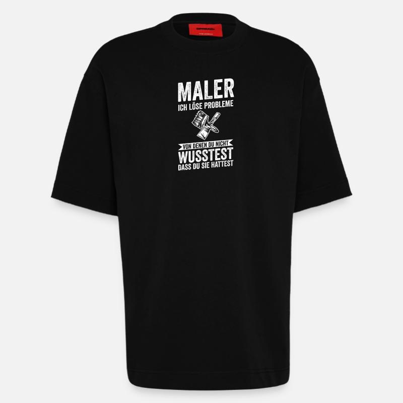 Master Painter Journeyman Painter - Heavyweight T-Shirt - made by SPREAD  - SOLID BLACK