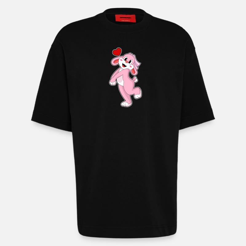Rabbit Bride Veil Wedding - Heavyweight T-Shirt - made by SPREAD - SOLID BLACK