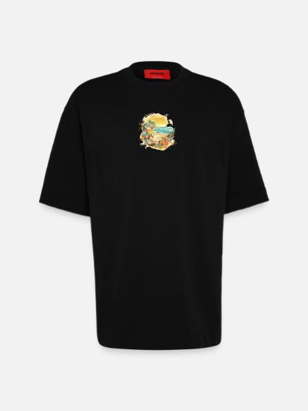 Beach Dream - Heavyweight T-Shirt - made by SPREAD  - SOLID BLACK