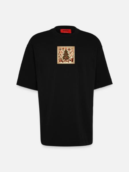 Weihnachts Design 1 - Heavyweight T-Shirt - made by SPREAD - SOLID BLACK
