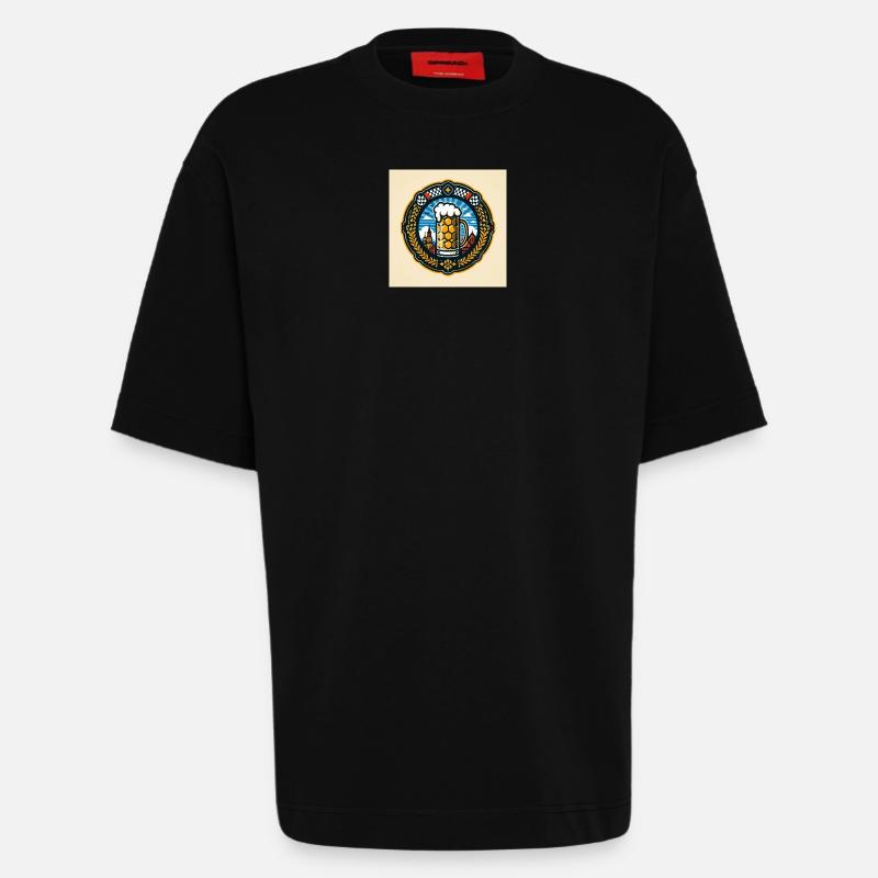 Bier Logo 2 - Heavyweight T-Shirt - made by SPREAD  - SOLID BLACK