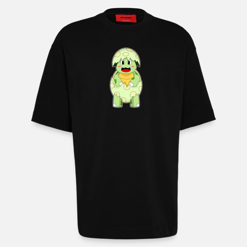 Turtle Eggshell - Heavyweight T-Shirt - made by SPREAD - SOLID BLACK