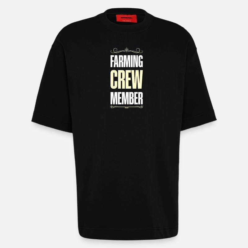 Farming Crew - Heavyweight T-Shirt - made by SPREAD  - SOLID BLACK