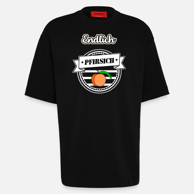 Endlich Pfirsich - 40 Vierzig sw - Heavyweight T-Shirt - made by SPREAD  - SOLID BLACK