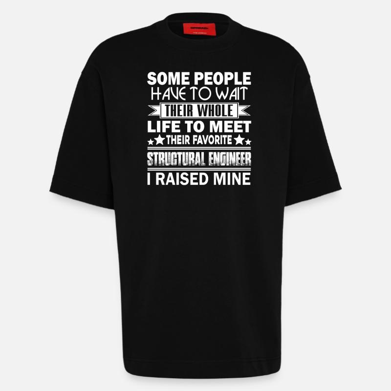 Proud Structural Engineer Mama - Heavyweight T-Shirt - made by SPREAD  - SOLID BLACK