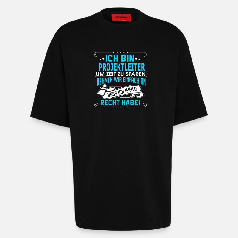 PROJEKTLEITER - Heavyweight T-Shirt - made by SPREAD  - SOLID BLACK