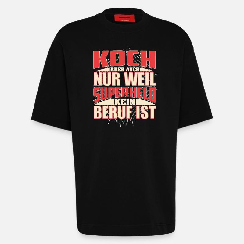 Koch Superheld - Heavyweight T-Shirt - made by SPREAD  - SOLID BLACK