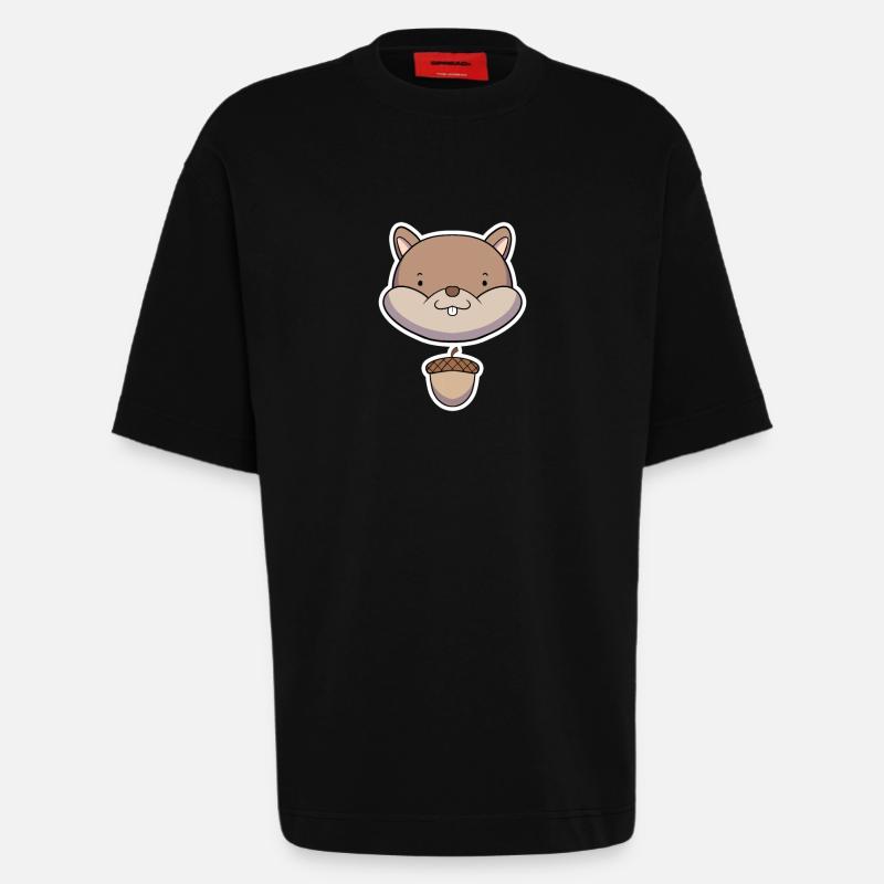 Eichhörnchen - Heavyweight T-Shirt - made by SPREAD  - SOLID BLACK