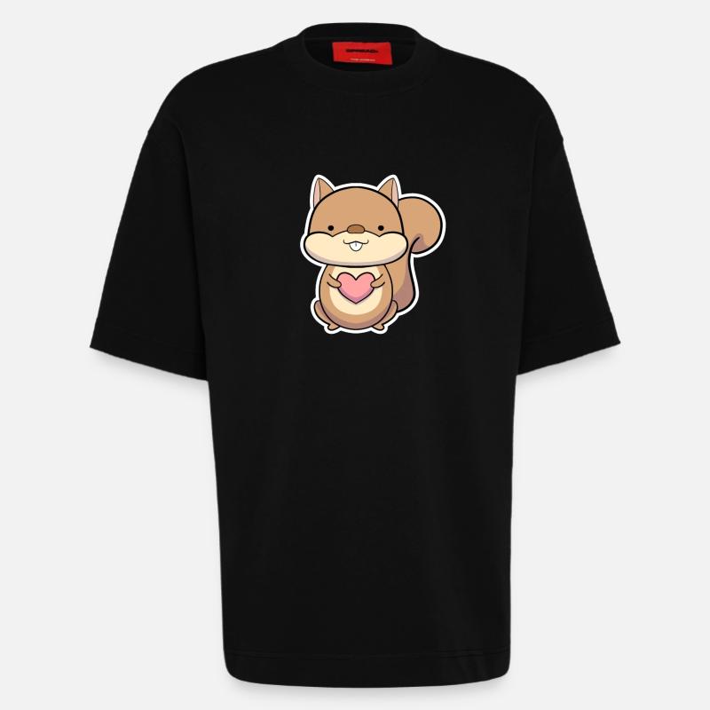 Eichhörnchen - Heavyweight T-Shirt - made by SPREAD  - SOLID BLACK