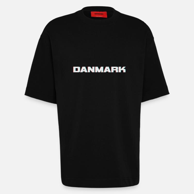 Denmark Dänemark - Heavyweight T-Shirt - made by SPREAD - SOLID BLACK