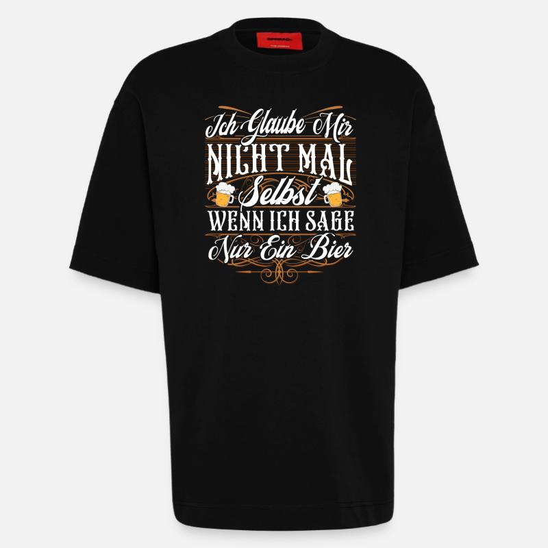 Lustiger Bier Spruch - Heavyweight T-Shirt - made by SPREAD  - SOLID BLACK