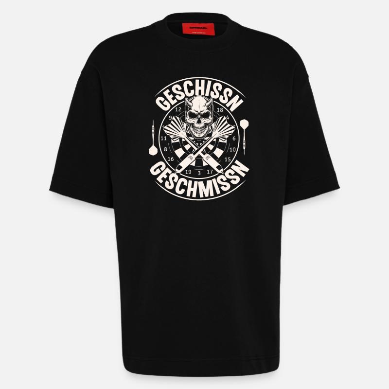Dart Darten Darts - Heavyweight T-Shirt - made by SPREAD  - SOLID BLACK