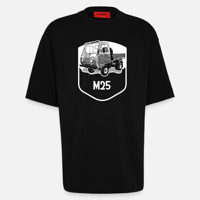 Multicar M25 - RDA - Classique - T-shirt bio épais oversize fabriqué en UE - SOLID BLACK