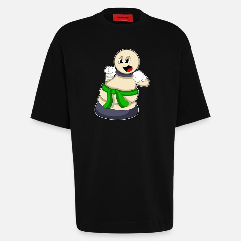 Schachfigur Bauer beim Schach - Heavyweight T-Shirt - made by SPREAD  - SOLID BLACK