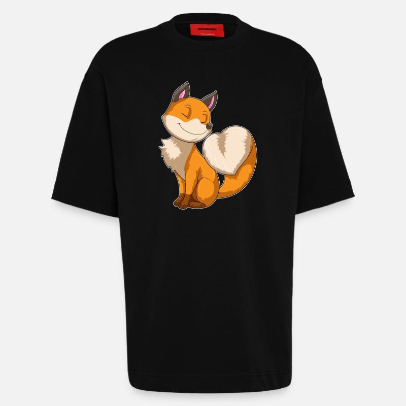 Fuchs mit Herz - Heavyweight T-Shirt - made by SPREAD - SOLID BLACK