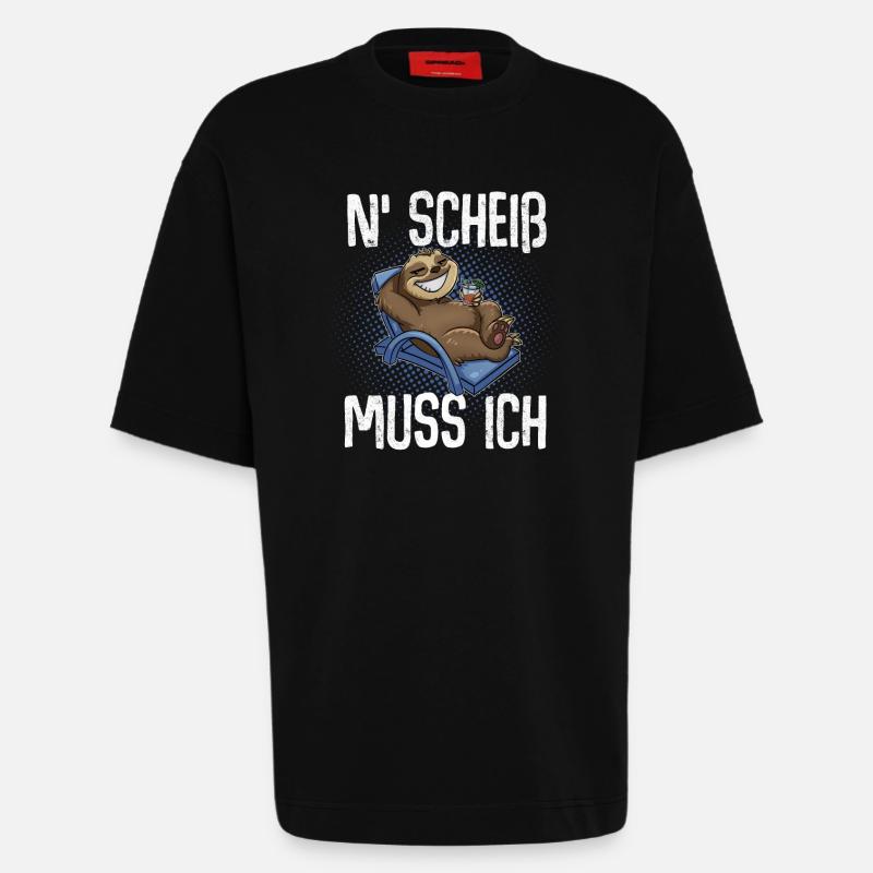 N'Scheiß Muss Ich - Heavyweight T-Shirt - made by SPREAD  - SOLID BLACK