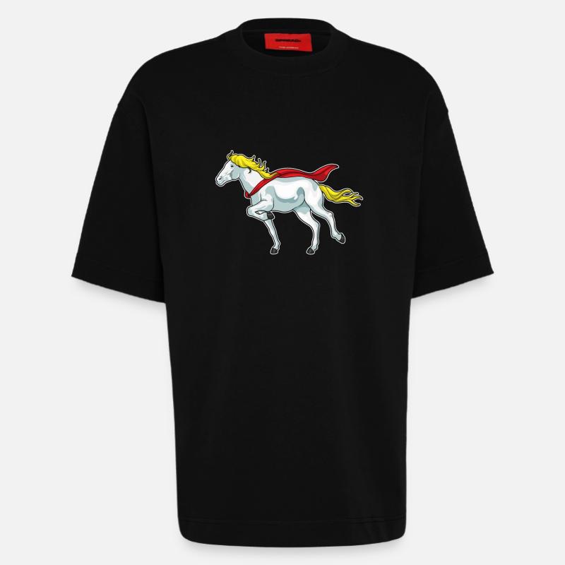 Cap de cheval - T-shirt bio épais oversize fabriqué en UE - SOLID BLACK