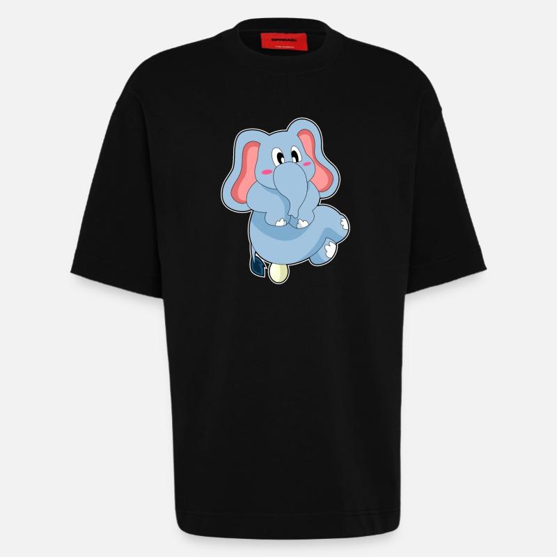 Oeuf d’éléphant - T-shirt bio épais oversize fabriqué en UE - SOLID BLACK