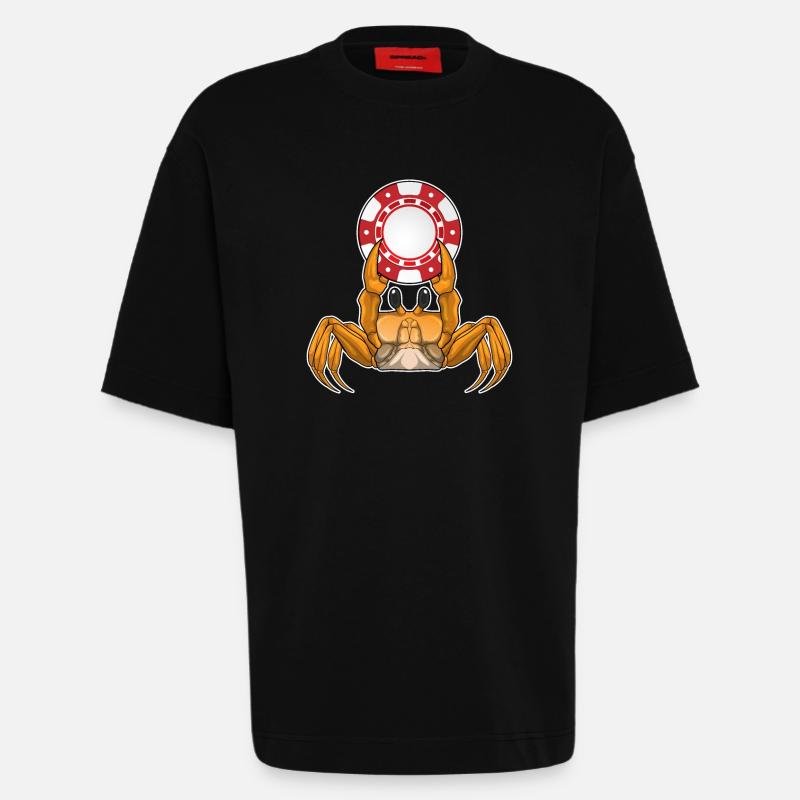 Krabbe Poker Pokerchips - Heavyweight T-Shirt - made by SPREAD  - SOLID BLACK