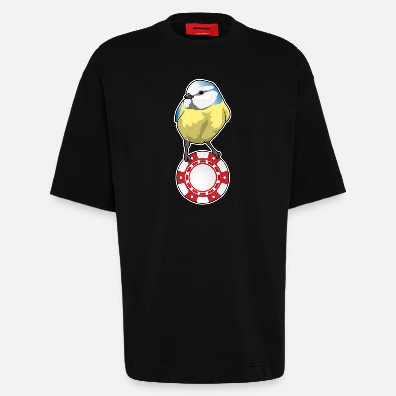 Vogel Poker Pokerchips - Heavyweight T-Shirt - made by SPREAD - SOLID BLACK