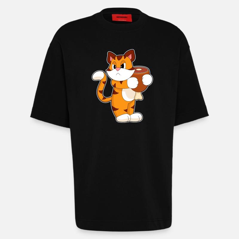 Tiger Fleisch - Heavyweight T-Shirt - made by SPREAD  - SOLID BLACK