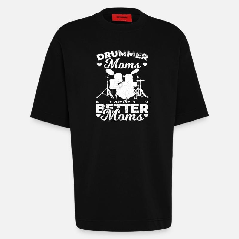 Schlagzeuger Mutter - Heavyweight T-Shirt - made by SPREAD  - SOLID BLACK