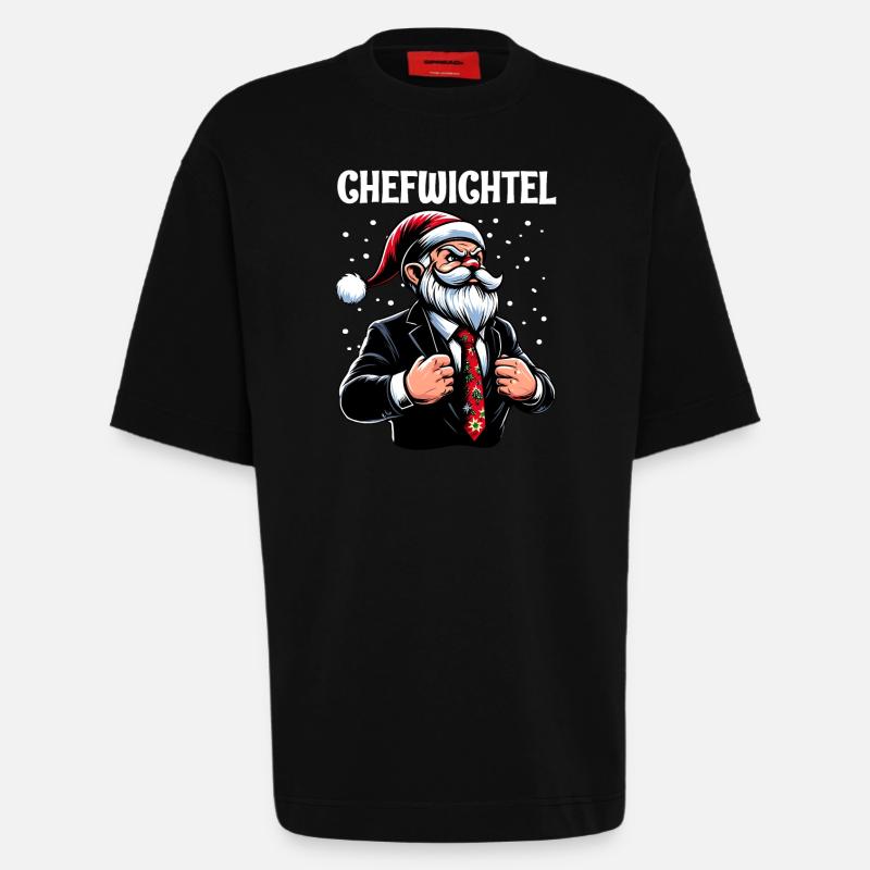 Chefwichtel Weihnachts Gnome - Heavyweight T-Shirt - made by SPREAD  - SOLID BLACK