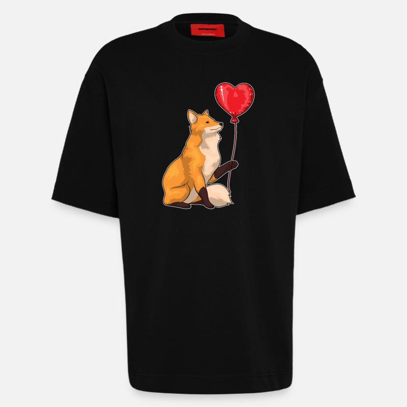 Fuchs Luftballon - Heavyweight T-Shirt - made by SPREAD - SOLID BLACK