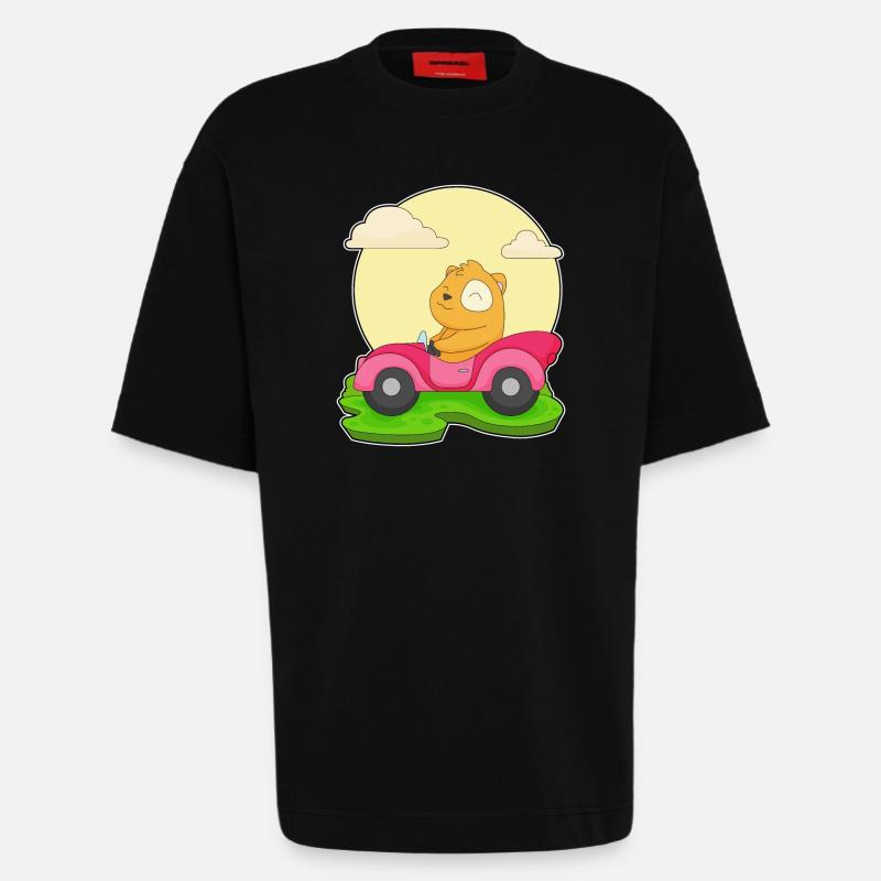 Hamster Auto - Heavyweight T-Shirt - made by SPREAD - SOLID BLACK