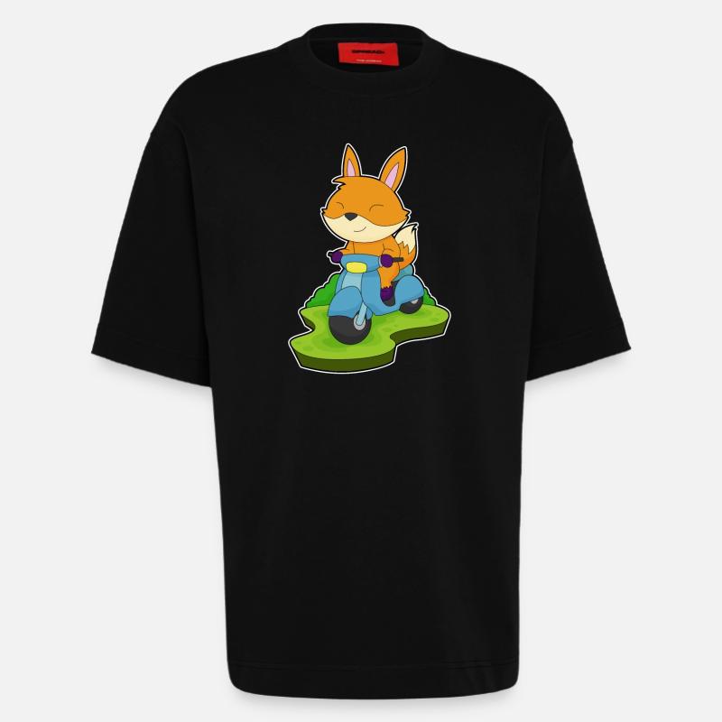 Fuchs Motorroller - Heavyweight T-Shirt - made by SPREAD  - SOLID BLACK