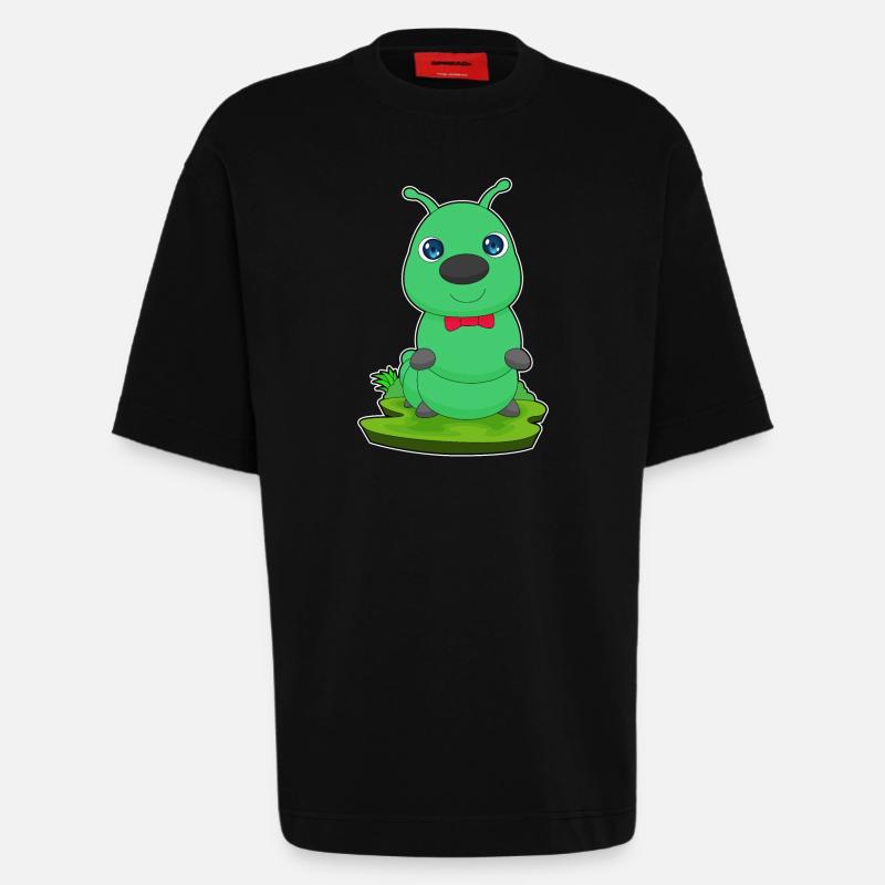 Caterpillar Loop - Heavyweight T-Shirt - made by SPREAD  - SOLID BLACK
