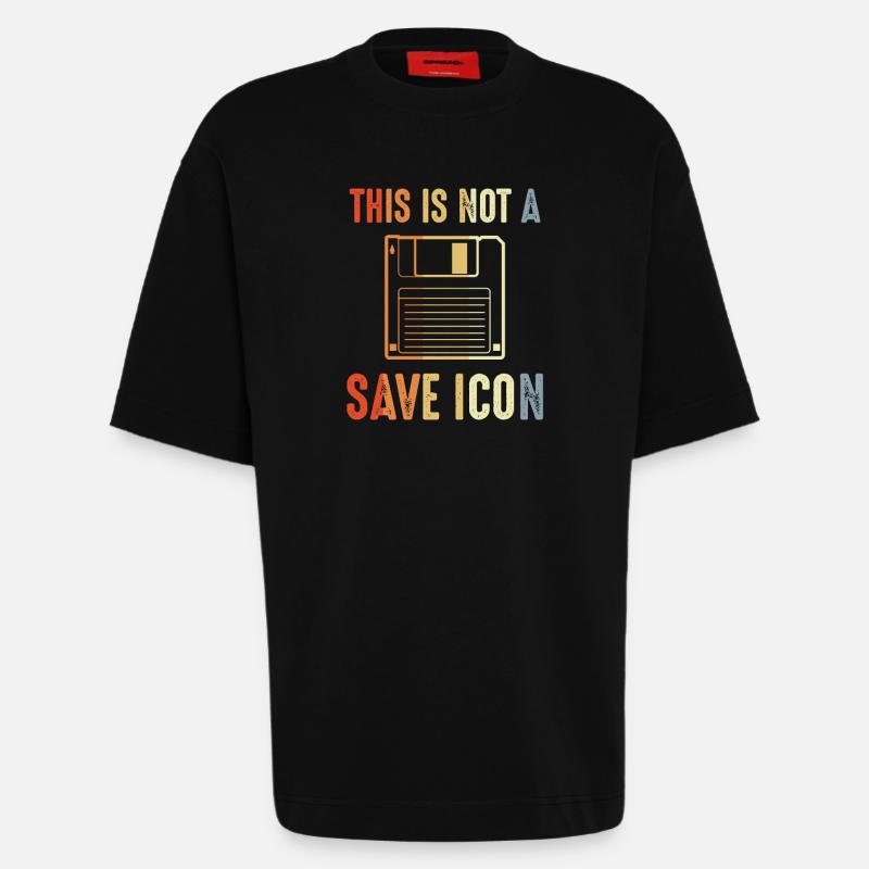 This is not a save icon - Heavyweight T-Shirt - made by SPREAD  - SOLID BLACK