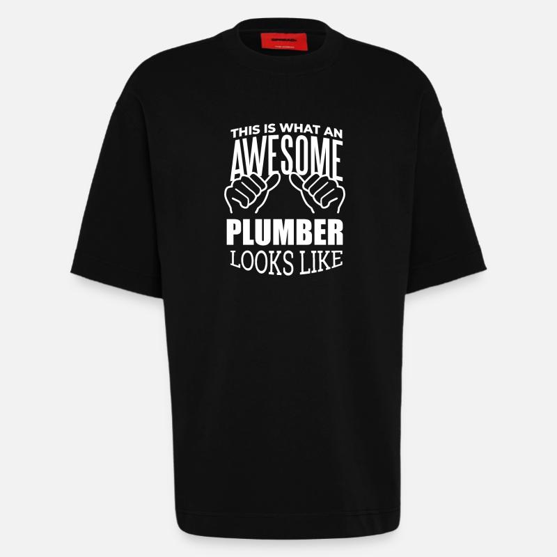 Klempner - Heavyweight T-Shirt - made by SPREAD  - SOLID BLACK