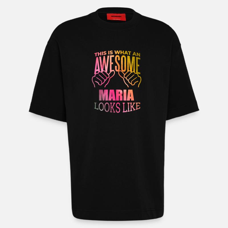 Maria - Heavyweight T-Shirt - made by SPREAD  - SOLID BLACK