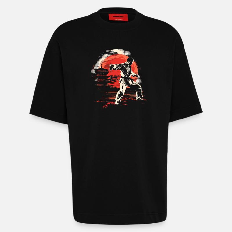 Karateka Grafik - Heavyweight T-Shirt - made by SPREAD  - SOLID BLACK
