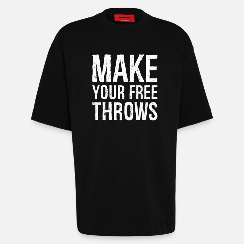 make your free throws - Heavyweight T-Shirt - made by SPREAD  - SOLID BLACK