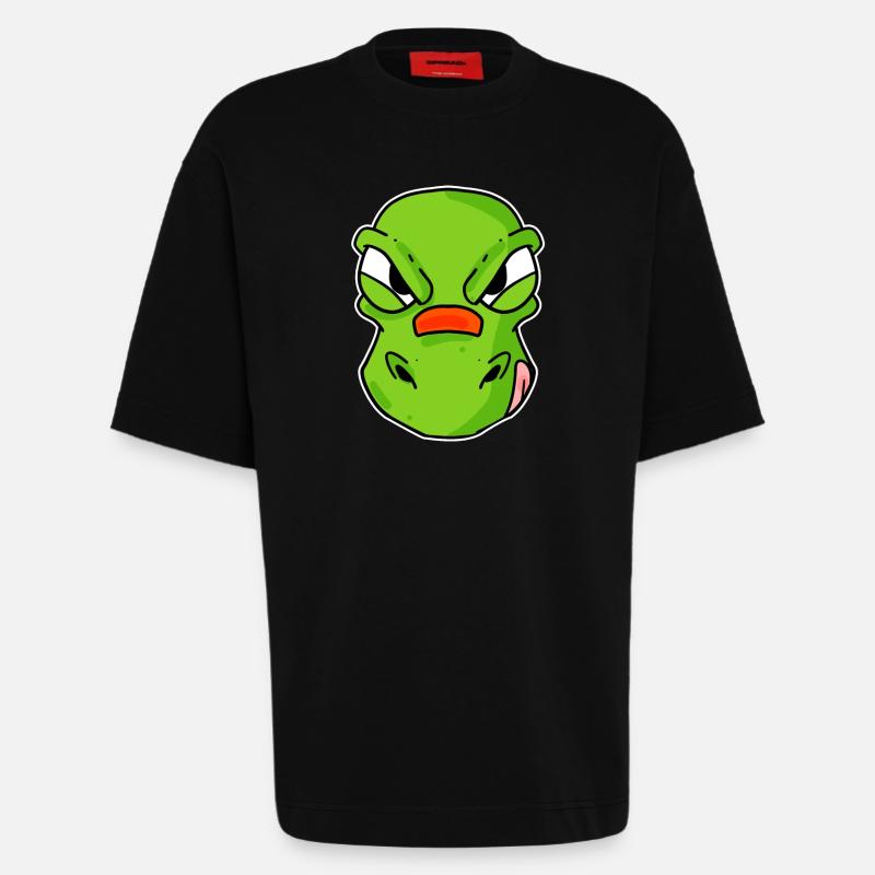 Dino Head Dinosaur - Heavyweight T-Shirt - made by SPREAD  - SOLID BLACK