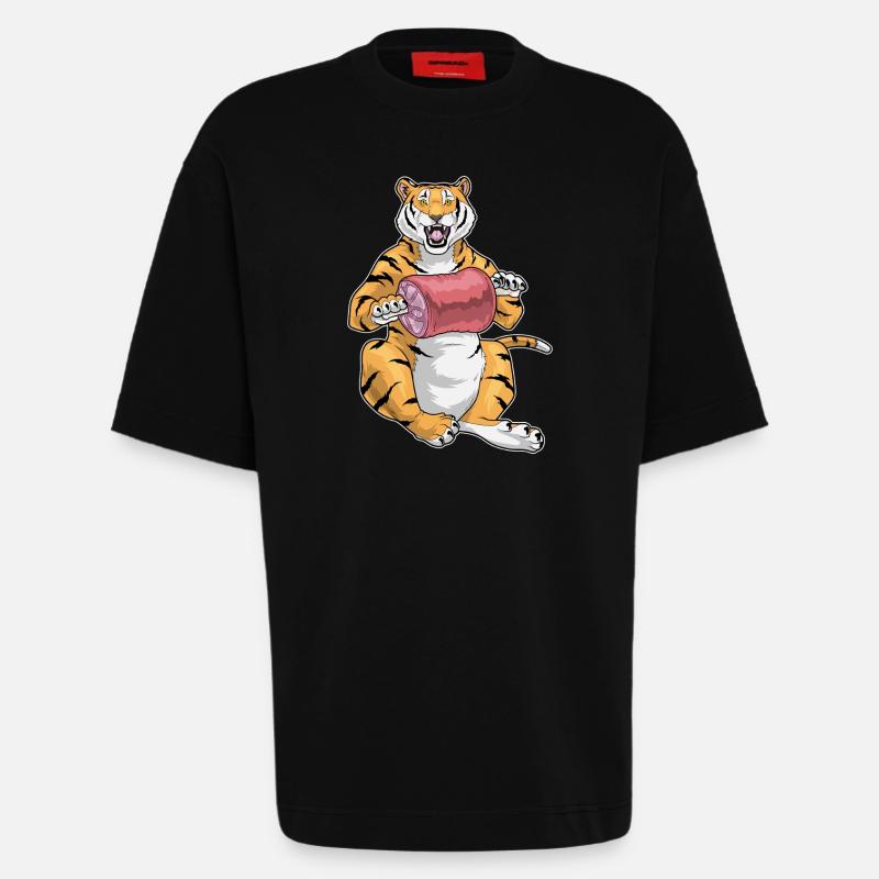 Tiger Meat - Heavyweight T-Shirt - made by SPREAD  - SOLID BLACK