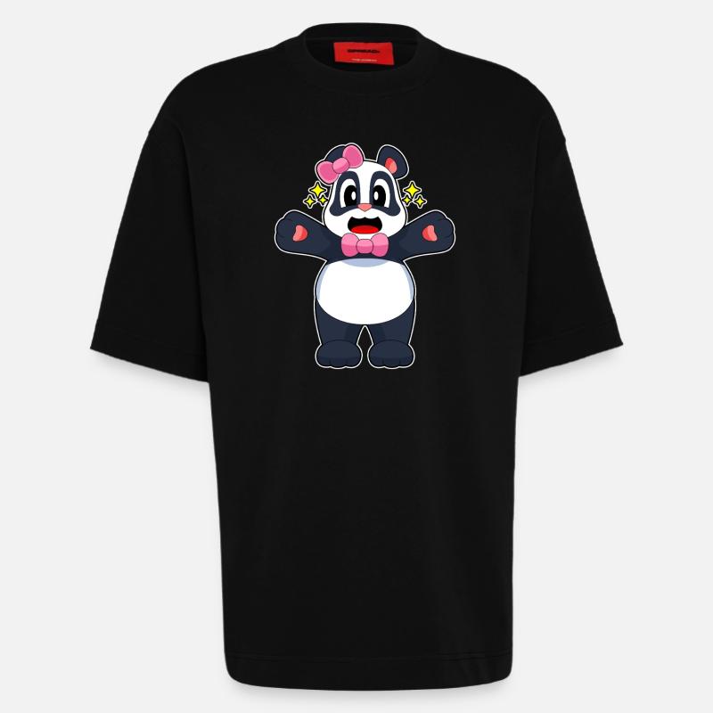Panda Loop - Heavyweight T-Shirt - made by SPREAD - SOLID BLACK